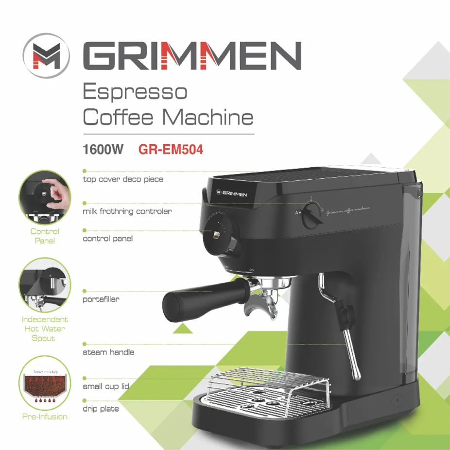 اسپرسو ساز 1800 میلی‌لیتر گریمن مدل GR-EM504