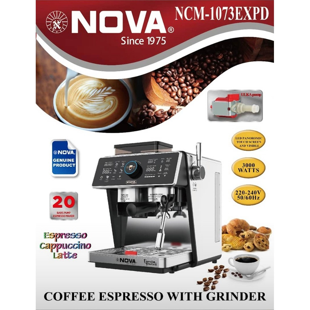 اسپرسو ساز 2800 میلیلیتر نوا مدل NCM-1073EXPD