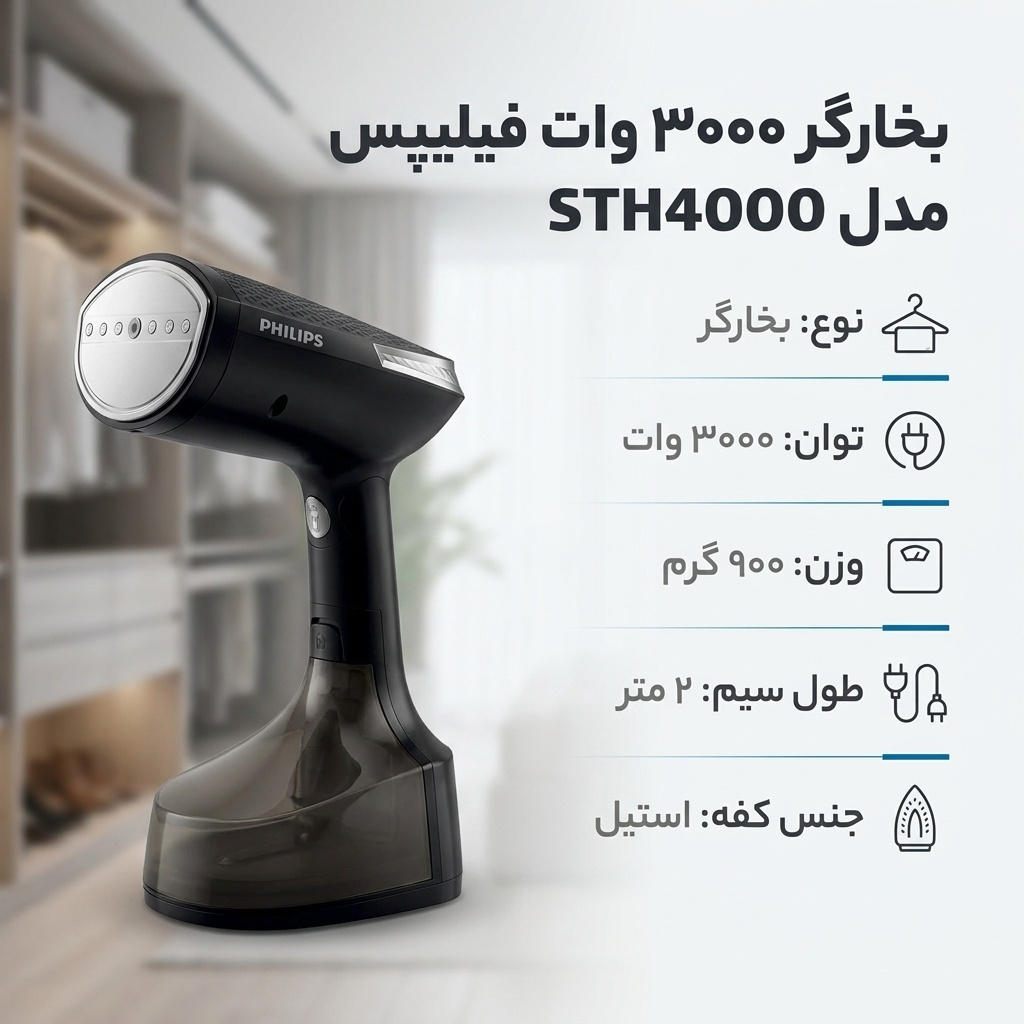 بخارگر 3000 وات فیلیپس مدل STH4000