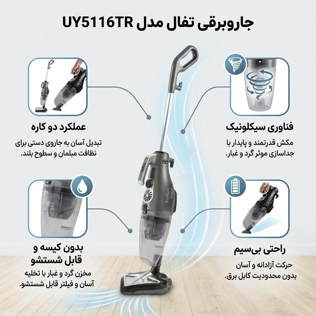 جاروبرقی تفال مدل UY5116TR