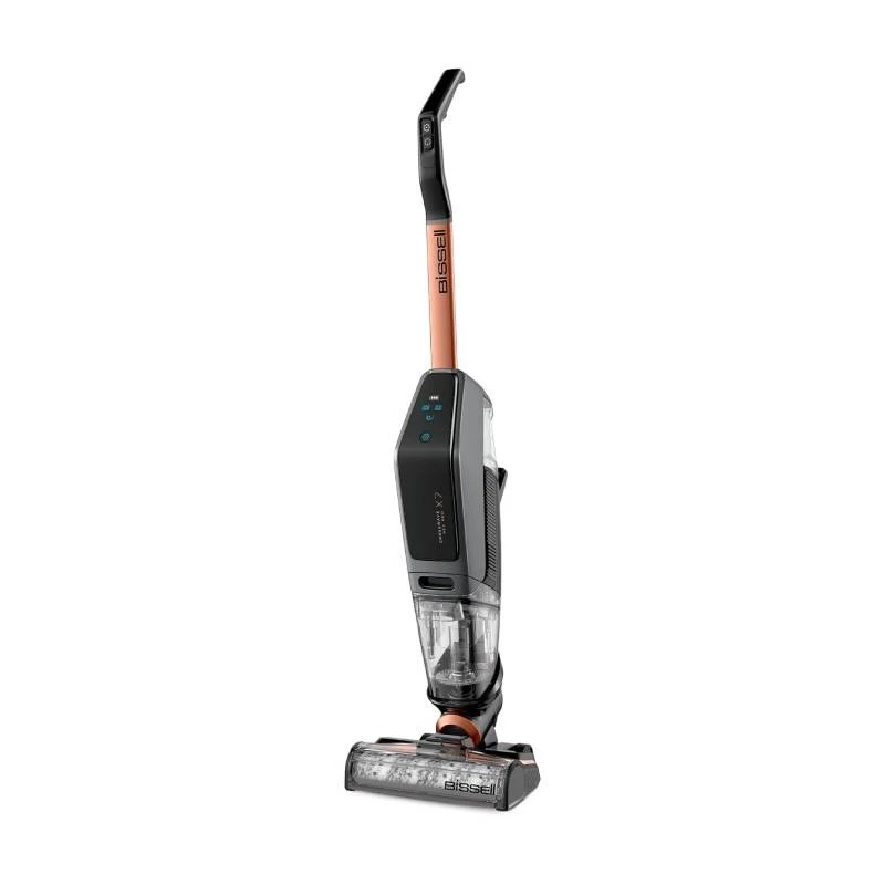 جارو شارژی عصایی بیسل مدل CrossWave X7 Cordless Pro 2955Z با باتری لیتیوم یونی 2600 میلی‌آمپرساعت، دو مخزن جداگانه آب و زباله، فیلتر HEPA، قابلیت شست‌وشوی خودکار برس و حالت توربو مخصوص حیوانات خانگی