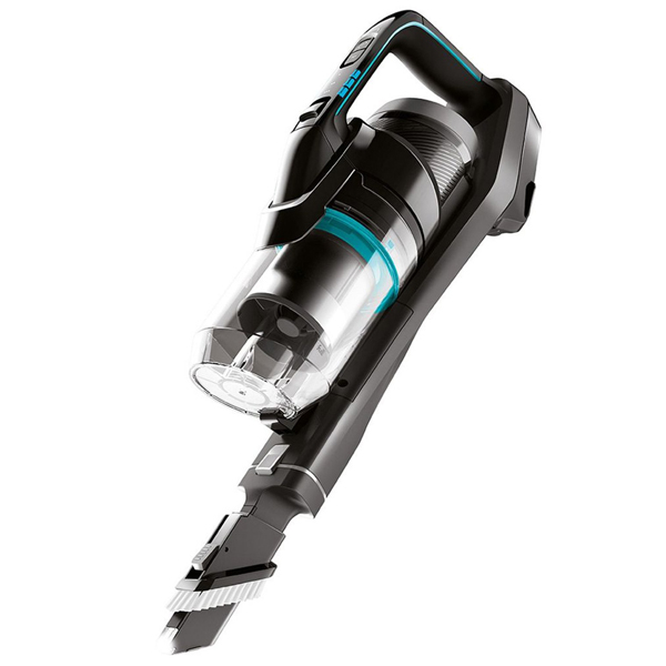 جارو شارژی عصایی بیسل مدل OMNIPET TURBO 3175B با توان موتور 400 وات، ظرفیت باتری 2400mAh، زمان کارکرد 50 دقیقه، برس توربوی موتوری، گردگیری LED، قابلیت تبدیل به جارو دستی، پایه دیواری و ترمز قفل‌کننده چرخ‌ها