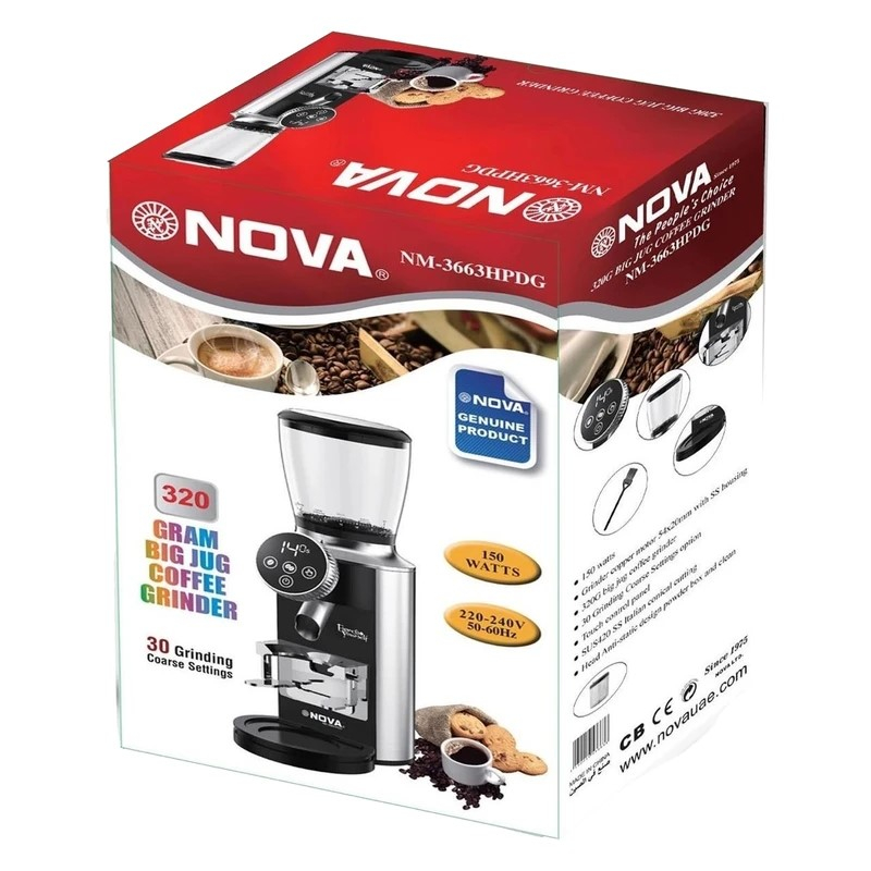 آسیاب قهوه نوا مدل NM-3663HPDG