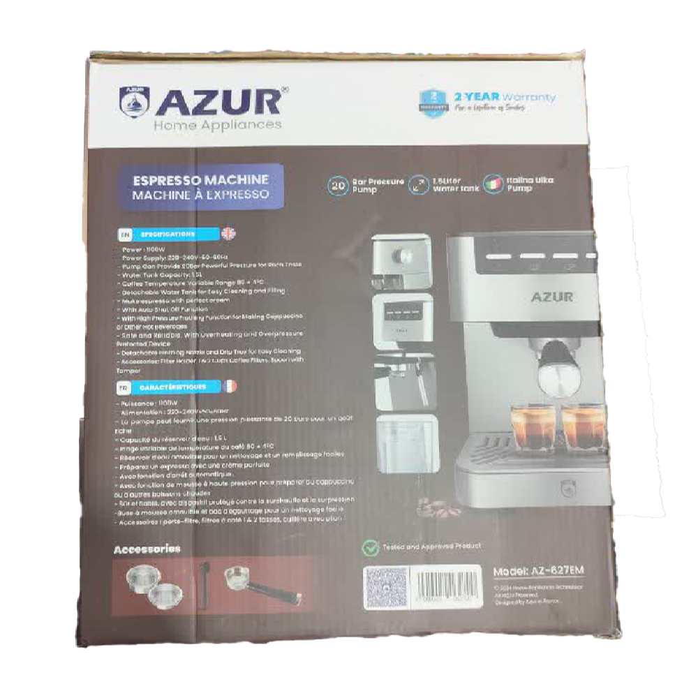 اسپرسو ساز 1500 میلیلیتر آزور مدل AZ-627EM