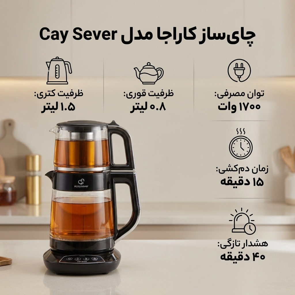 چای ساز کاراجا مدل Cay Sever
