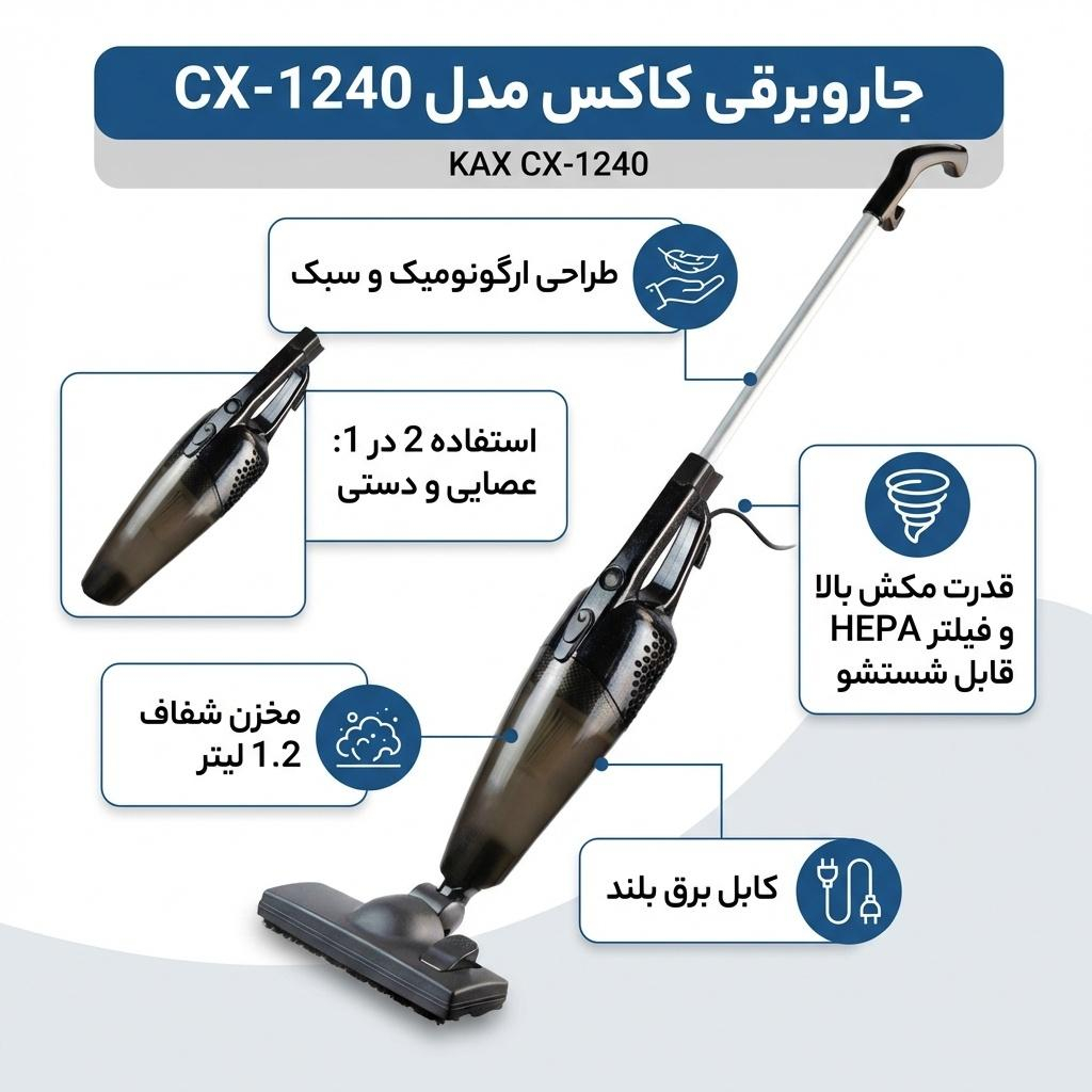 جاروبرقی کاکس مدل CX-1240