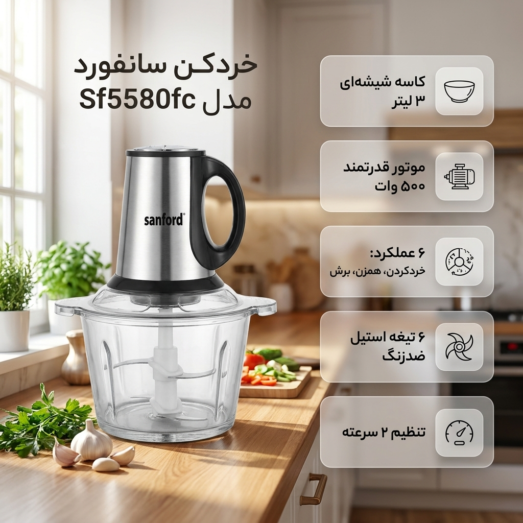 خردکن ۳۰۰۰ میلی‌لیتر سانفورد مدل Sf5580fc