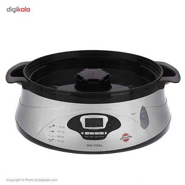 بخارپز 13 لیتری پارس خزر مدل Digi Steel