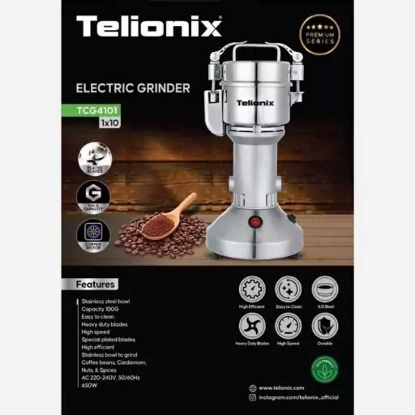 آسیاب صنعتی 650 وات 100 گرم تلیونیکس مدل TCG4101