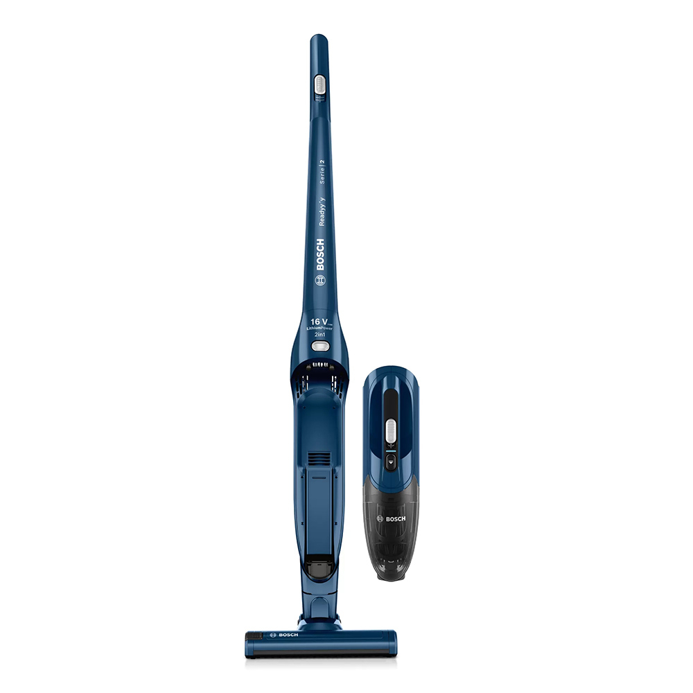 جارو شارژی عصایی بوش مدل BCHF2MX20 با باتری 20 ولت لیتیومی، مدت کارکرد تا 44 دقیقه، فناوری Easy Clean System، برس Electro برای سطوح مختلف، نازل منعطف، فیلتر قابل شستشو و دو سطح قدرت
