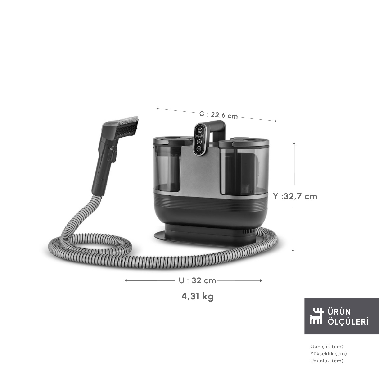 بخار شو 1700 وات 1.6 لیتری کاراجا مدل Vantuz Deepclean