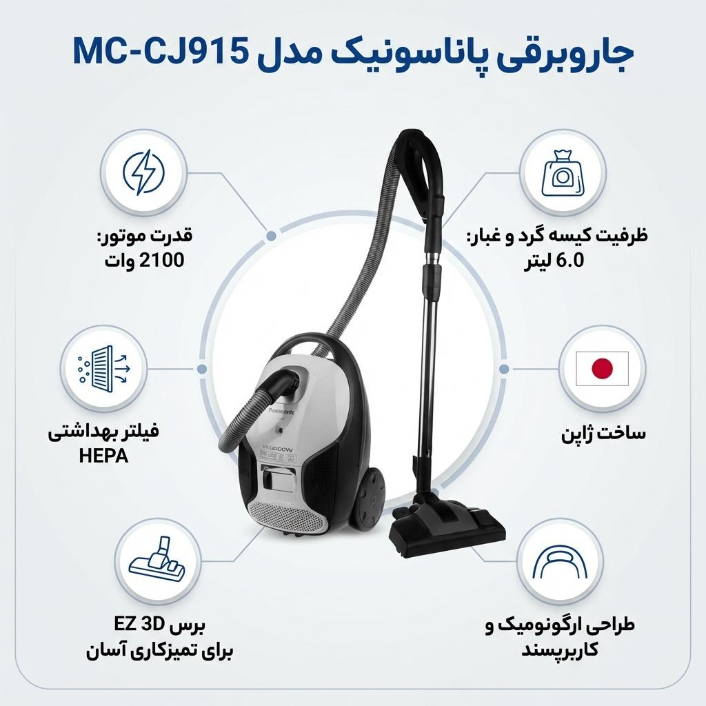جاروبرقی پاناسونیک مدل MC-CJ915
