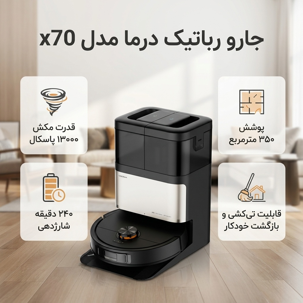جارو رباتیک درما مدل x70