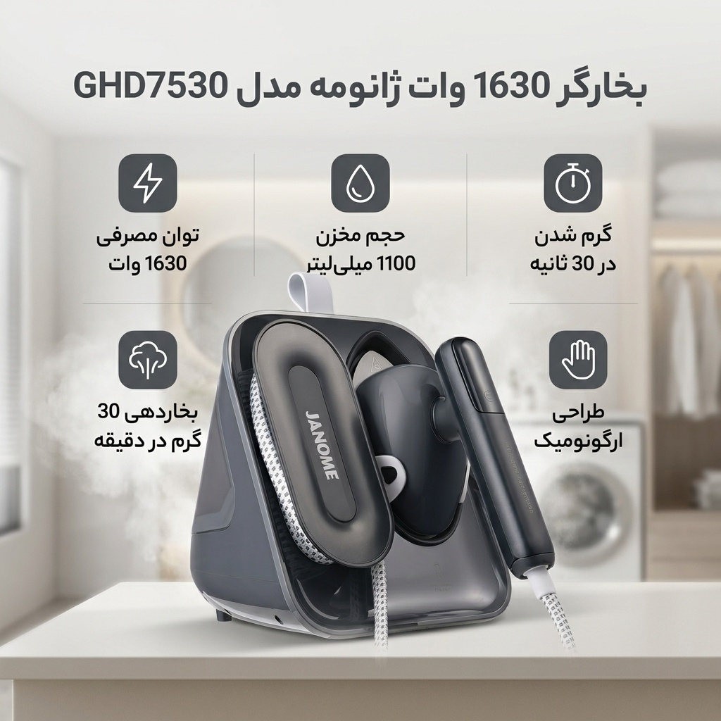 بخارگر 1630 وات ژانومه مدل GHD7530