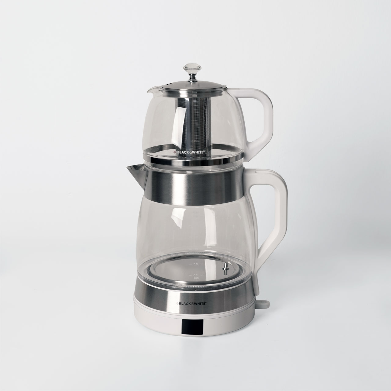 چای ساز روی هم بلک اند وایت مدل BW-ES550