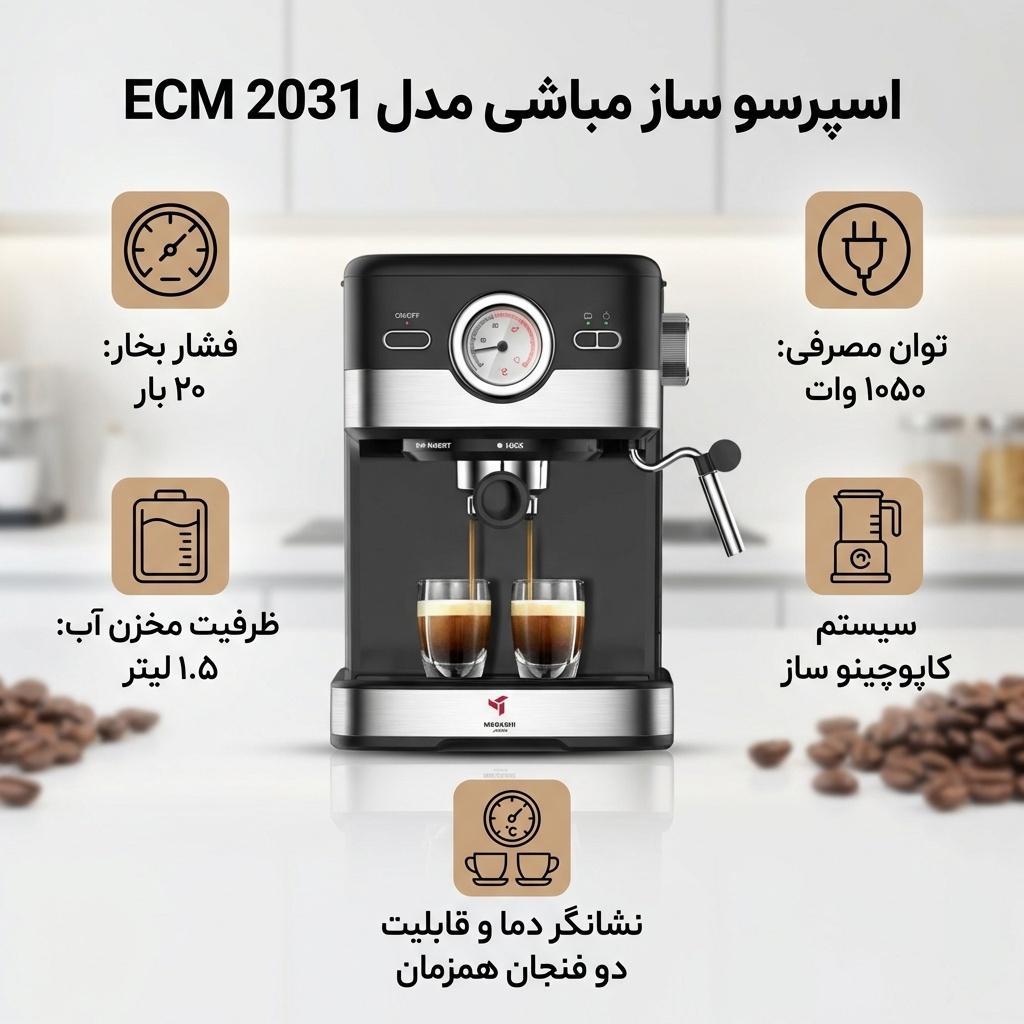 اسپرسو ساز مباشی مدل ECM 2031