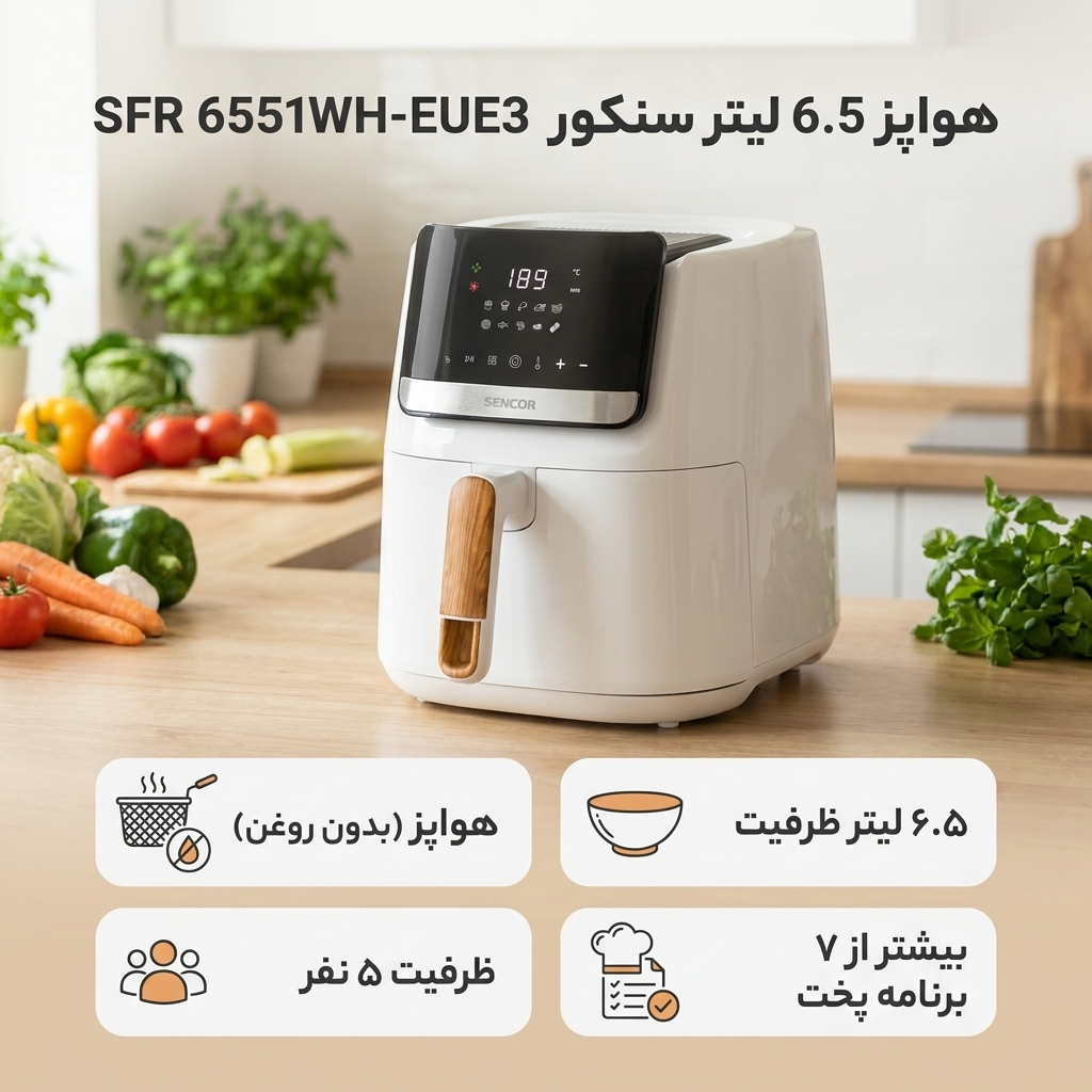 هواپز 6.5 لیتر سنکور مدل SFR 6551WH-EUE3