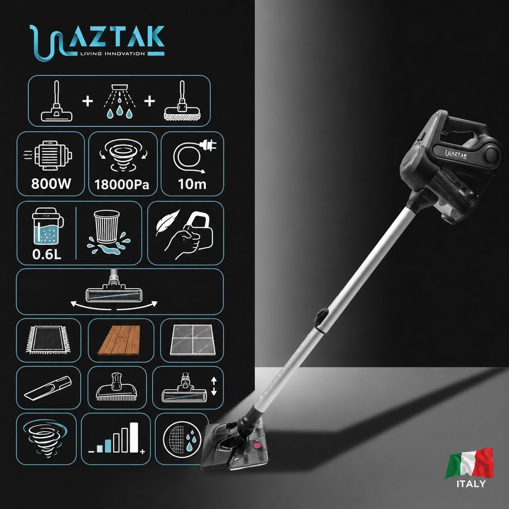 جاروبرقی مخزندار 800 وات آزتک مدل AZ-8113